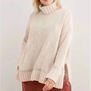 Aerie American Eagle Color brown Knot Chenille Turtleneck Sweater size XS